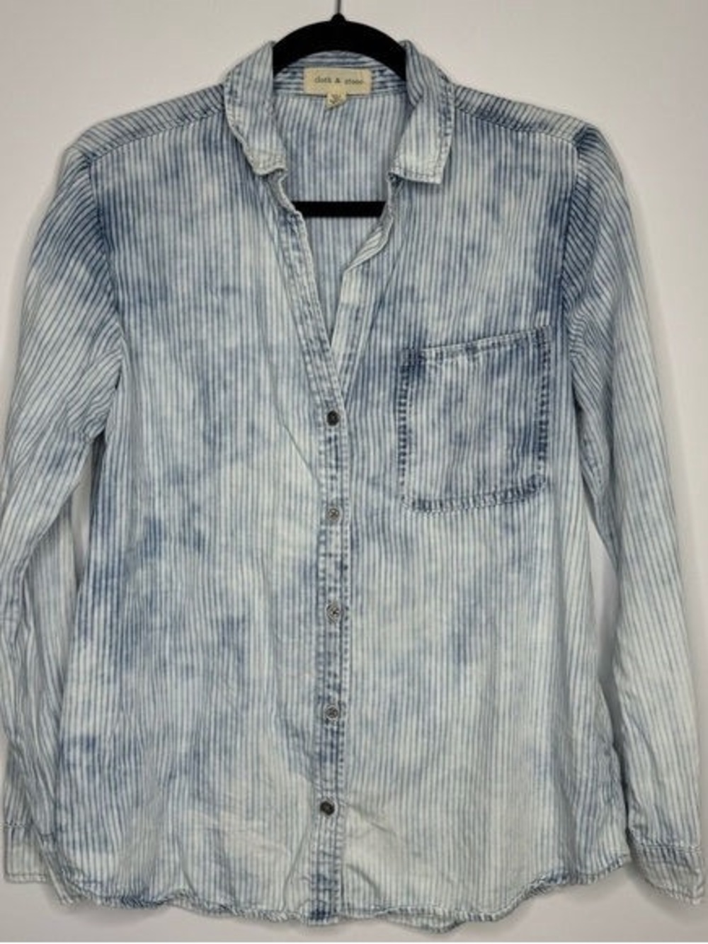 cloth & stone Men's Washed Light Blue Striped Button-Down Shirt